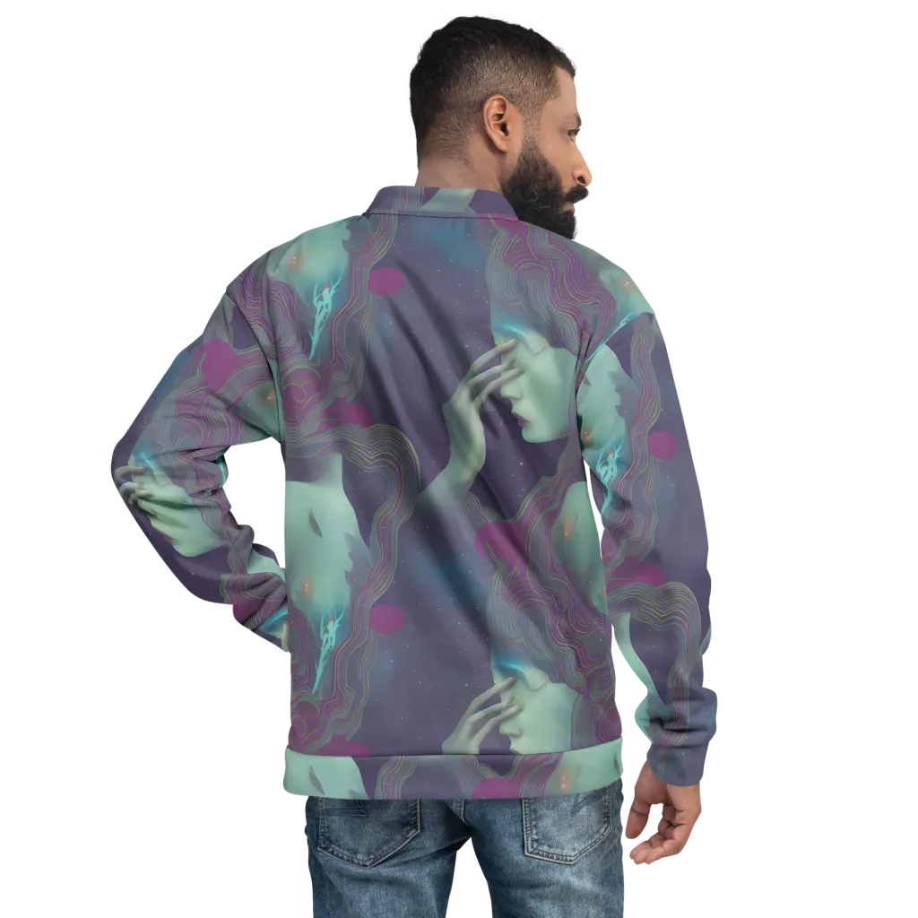 Ethereal Muse on Bomber Jacket — Back