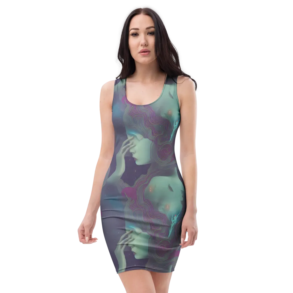 Ethereal Muse on Bodycon Dress — Front