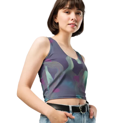Ethereal Muse on a Crop Top