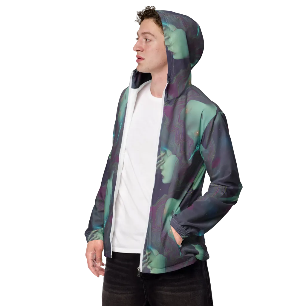 Ethereal Muse on Men's Windbreaker — Left Front