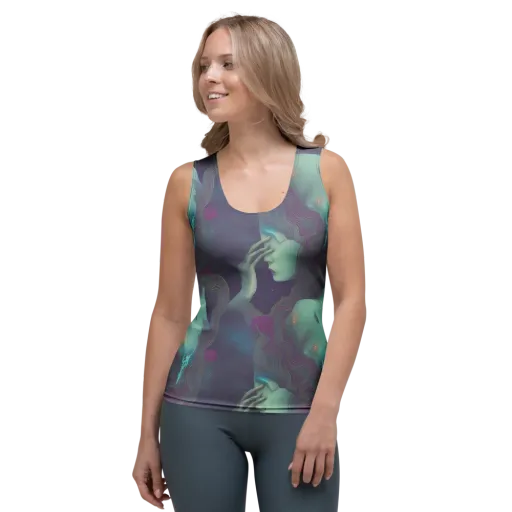 Ethereal Muse on a Women's Tank Top