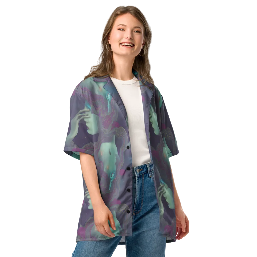 Ethereal Muse on Button Shirt — Front