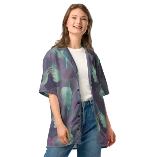 Ethereal Muse on a Button Shirt