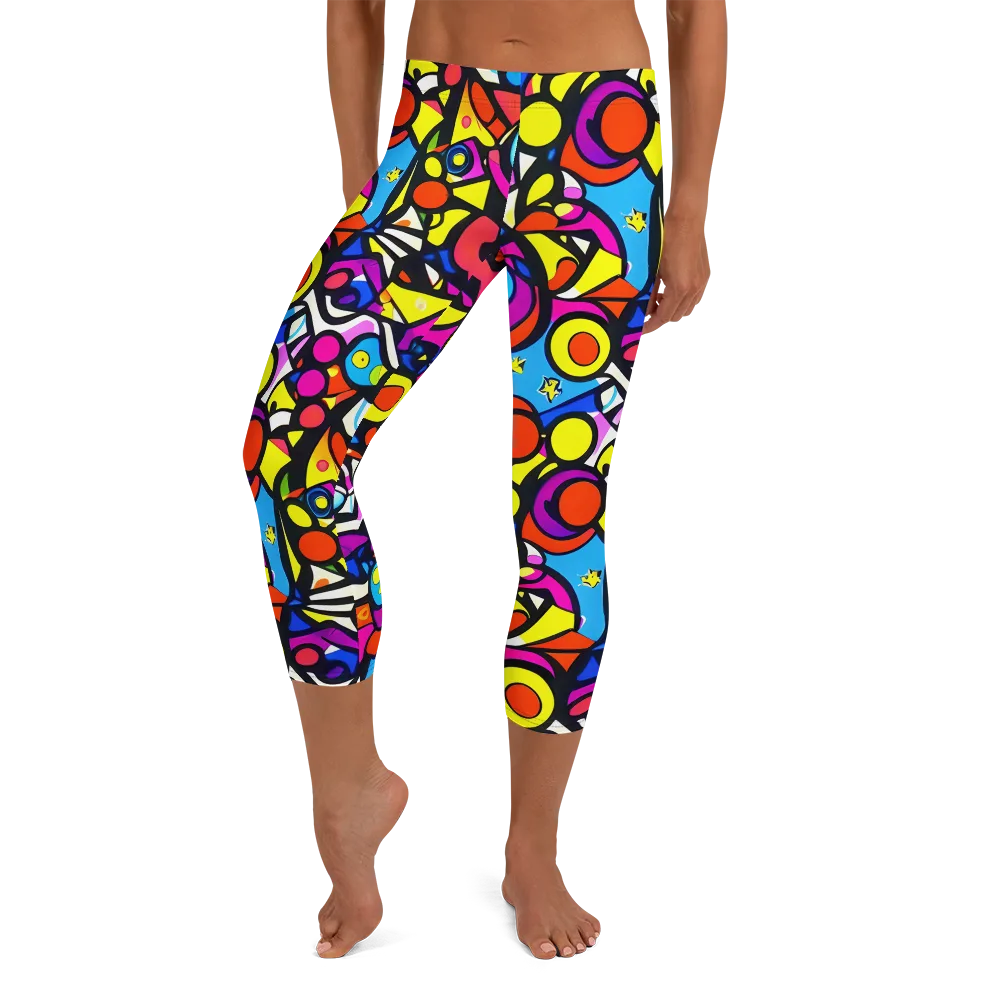 Eclectic Fantasy on Capri Leggings — Front