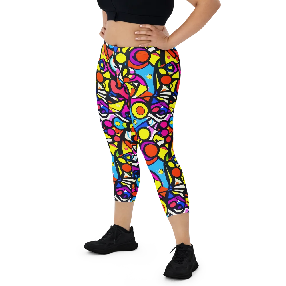 Eclectic Fantasy on Capri Leggings — Front