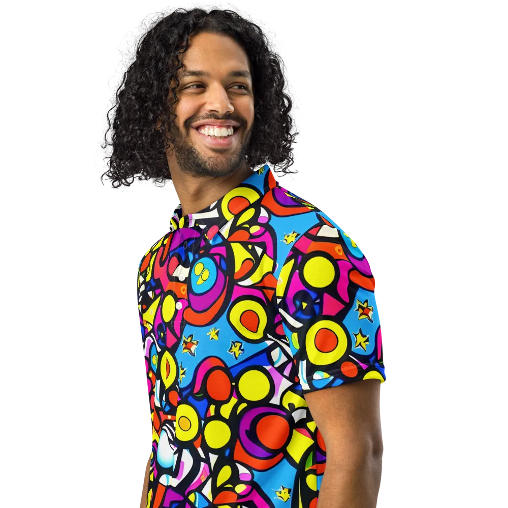 Eclectic Fantasy on Men's Slim Fit Polo Shirt — Left Front