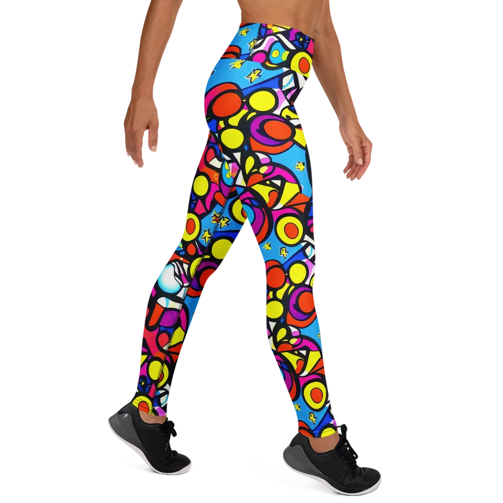 Eclectic Fantasy on Yoga Leggings — Right