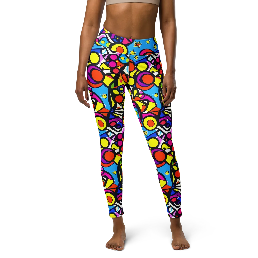 Eclectic Fantasy on Yoga Leggings — Front