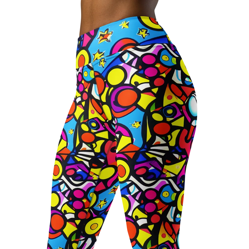 Eclectic Fantasy on Yoga Leggings — Left Front