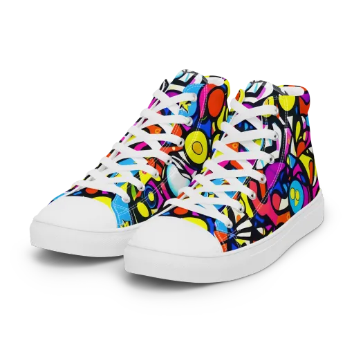 Eclectic Fantasy on a Women's High Top Canvas Shoes