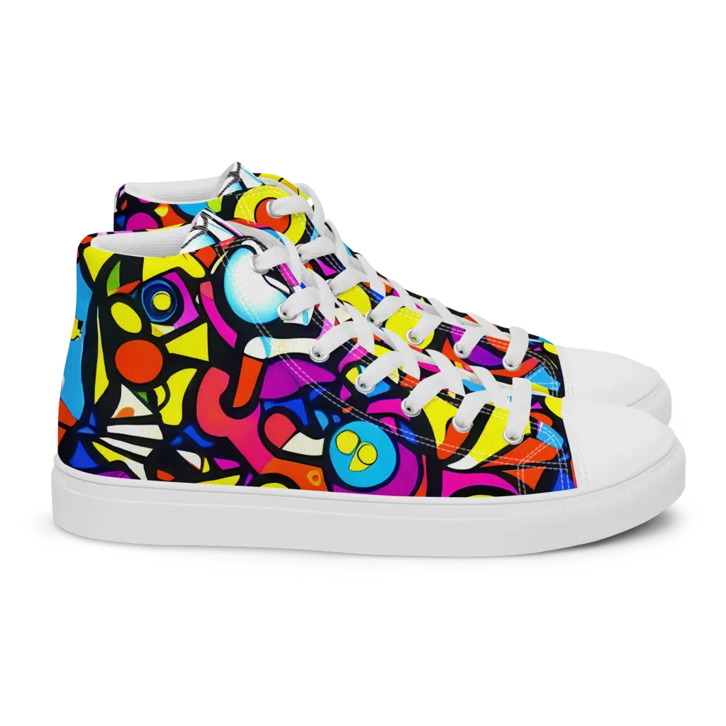 Eclectic Fantasy on Women's High Top Canvas Shoes — Right