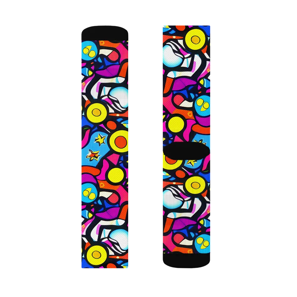 Eclectic Fantasy on Socks — Right Sock