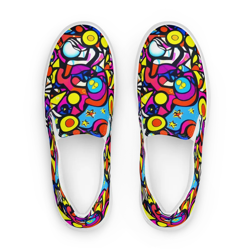Eclectic Fantasy on Women's Slip-On Canvas Shoes — Front