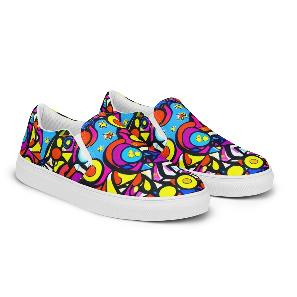 Eclectic Fantasy on Women's Slip-On Canvas Shoes — Right Front