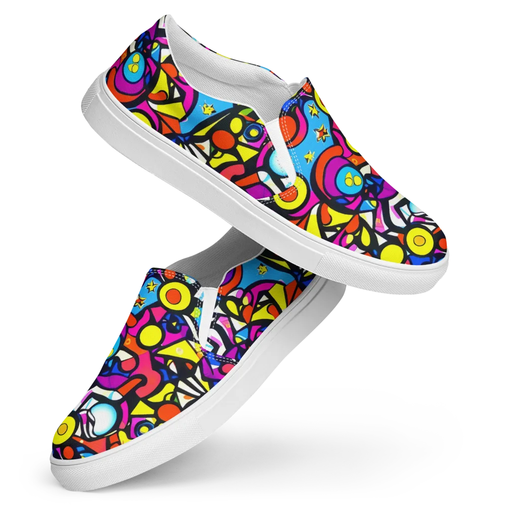 Eclectic Fantasy on Women's Slip-On Canvas Shoes — Front