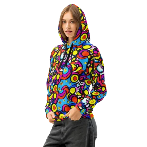 Eclectic Fantasy on a Cotton Hoodie