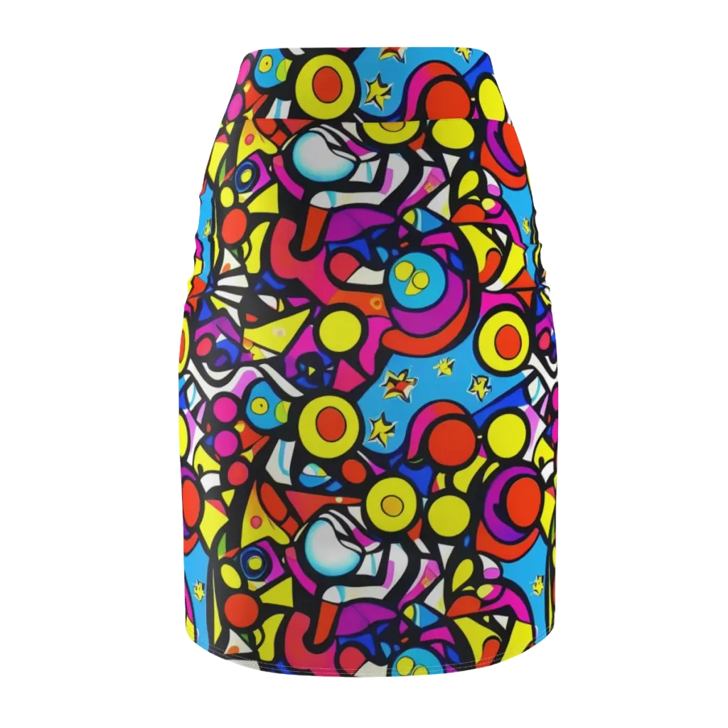 Eclectic Fantasy on Pencil Skirt — Back