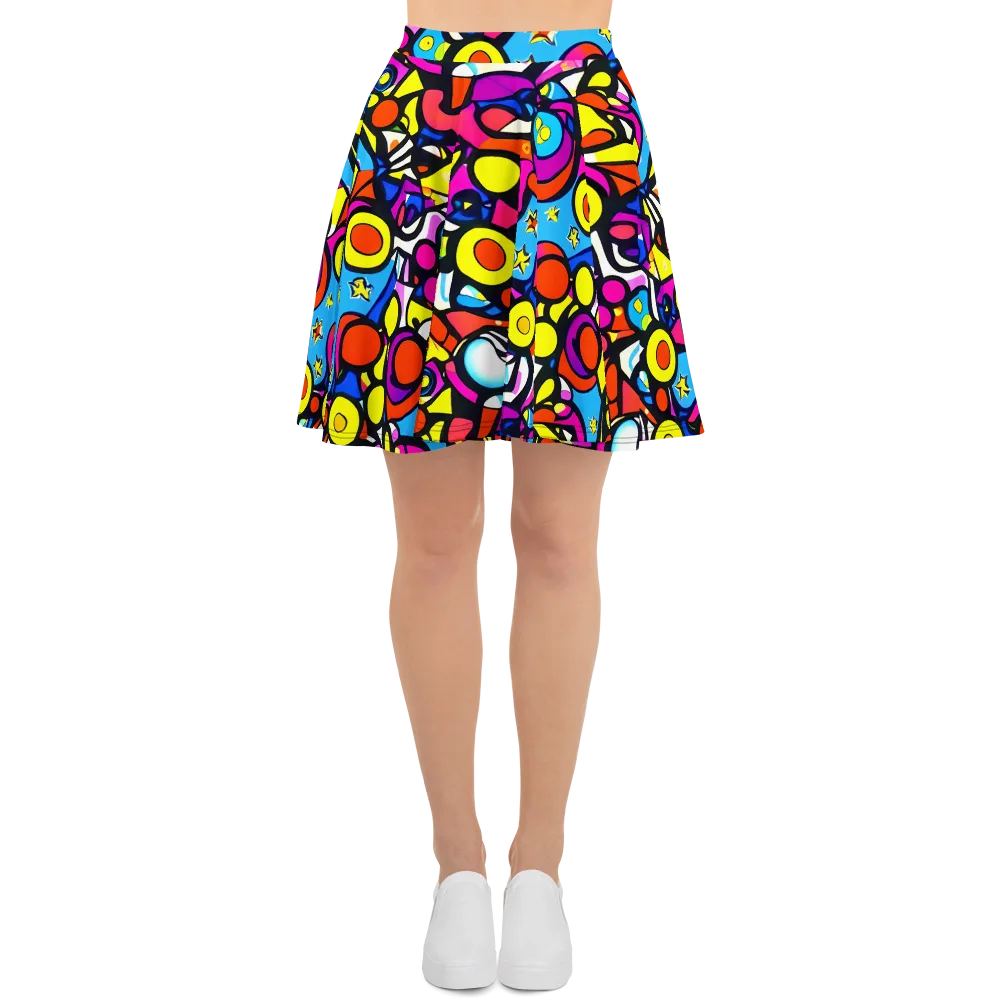 Eclectic Fantasy on Skater Skirt — Front