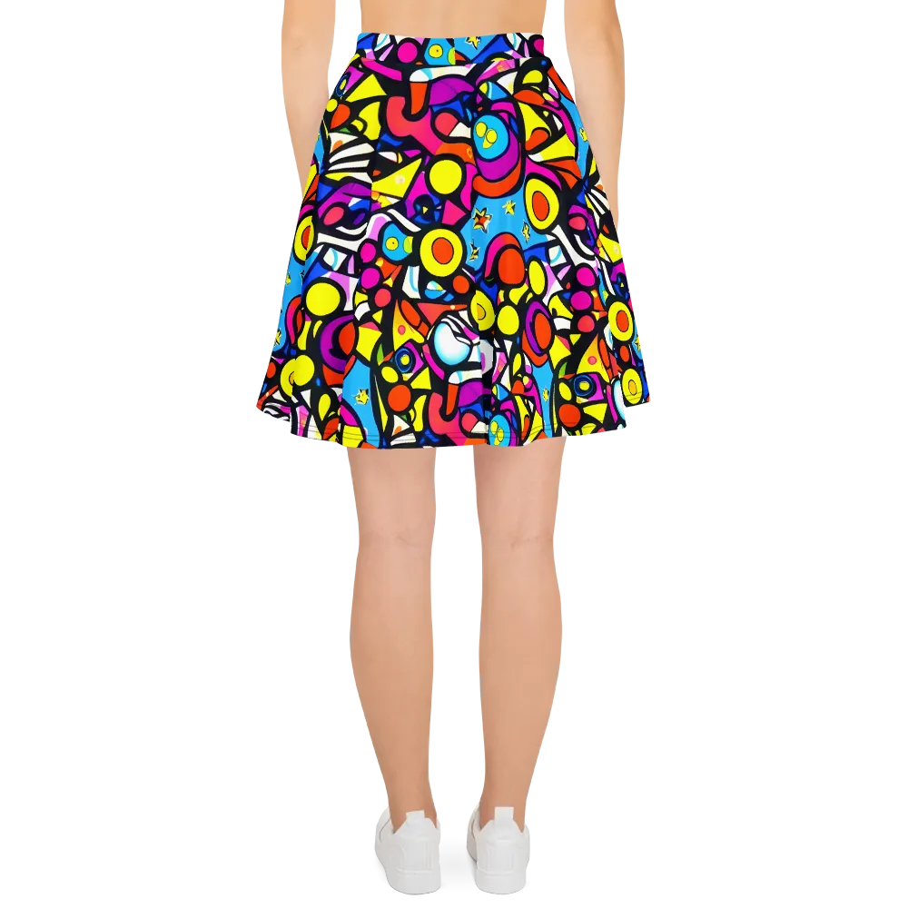 Eclectic Fantasy on Skater Skirt — Back