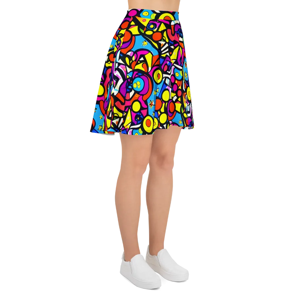 Eclectic Fantasy on Skater Skirt — Right