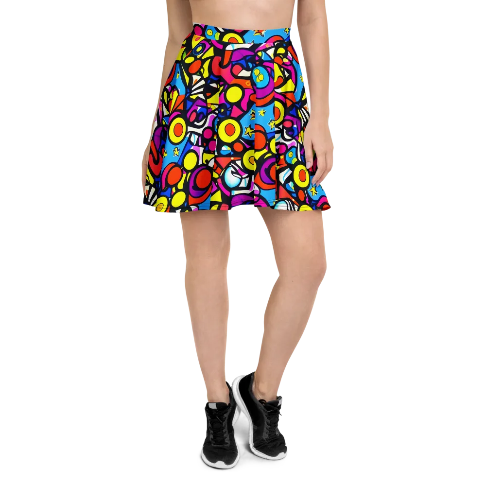 Eclectic Fantasy on Skater Skirt — Front