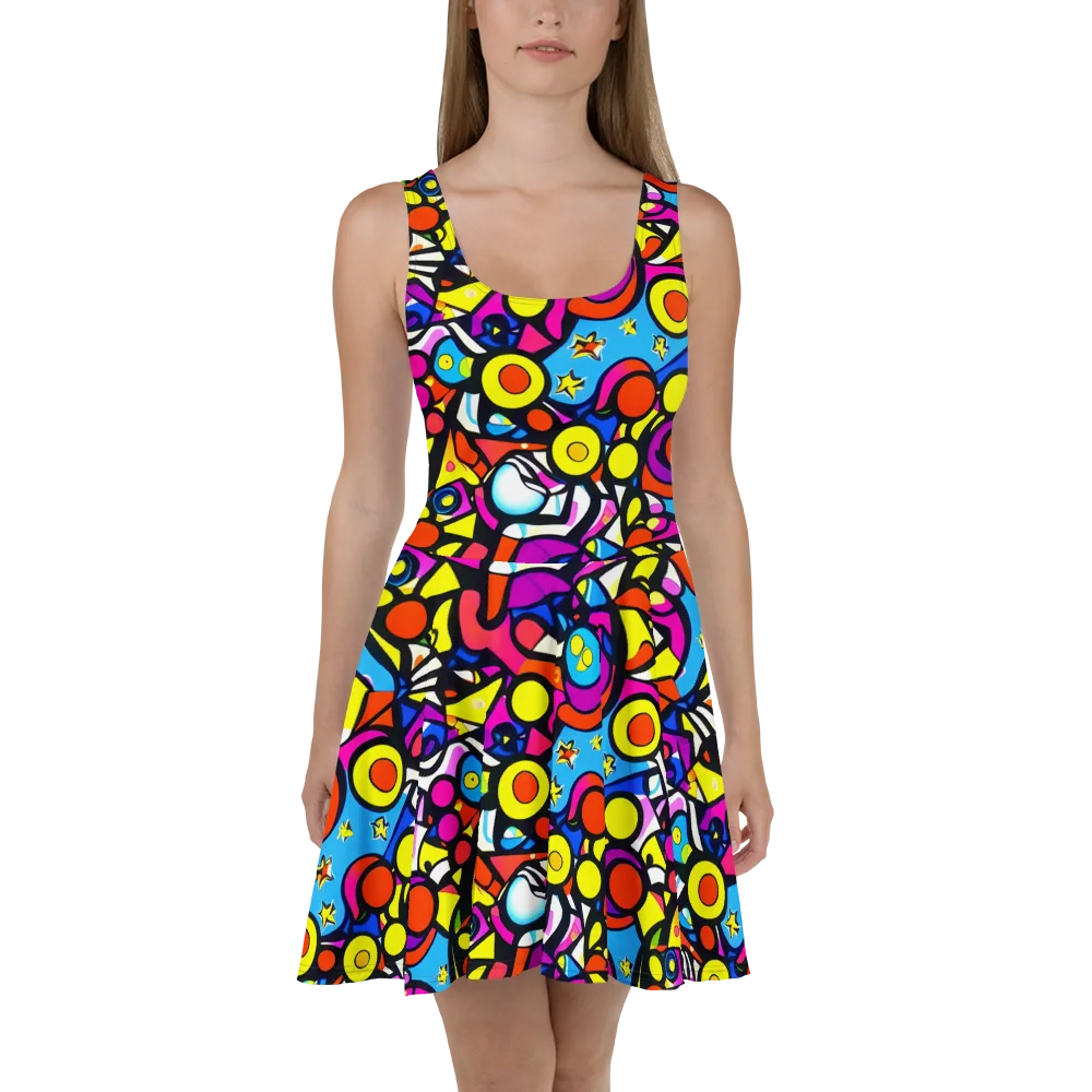 Eclectic Fantasy on Skater Dress — Front
