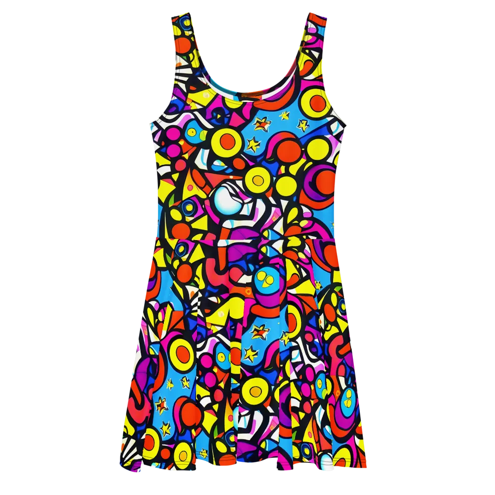 Eclectic Fantasy on Skater Dress — Front