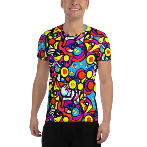 Eclectic Fantasy on a Men's Athletic T-Shirt