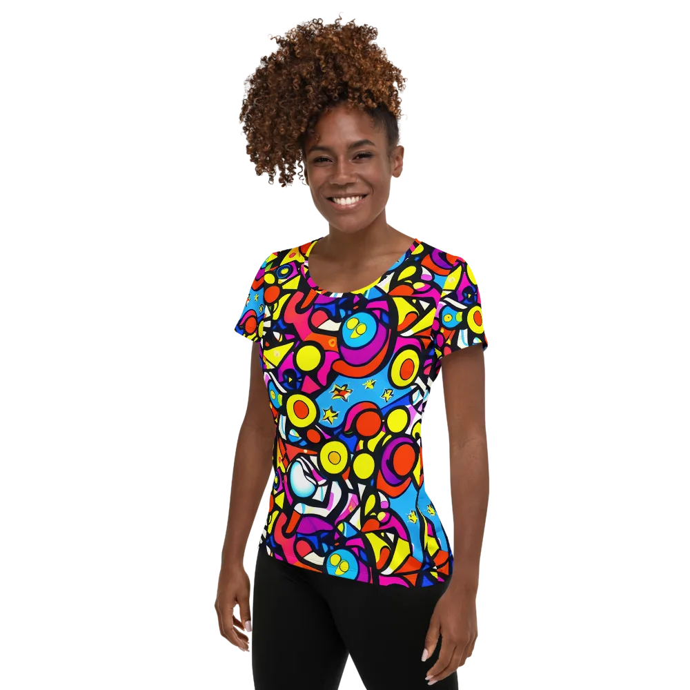 Eclectic Fantasy on Women's Athletic T-Shirt — Left
