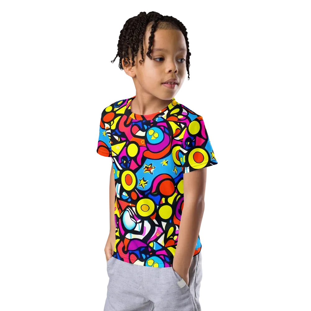 Eclectic Fantasy on Kids Crew Neck T-Shirt — Left Front