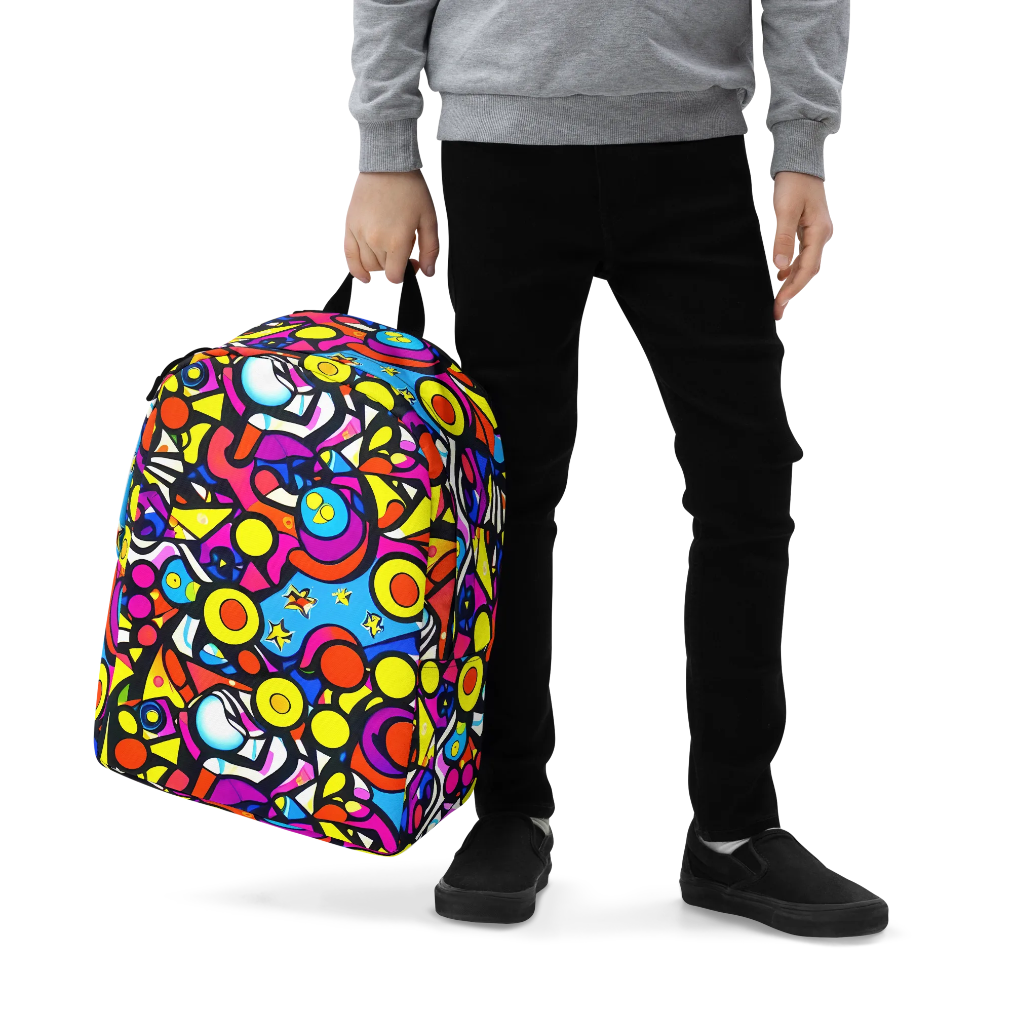 Eclectic Fantasy on Minimalist Backpack — Zoomed-in