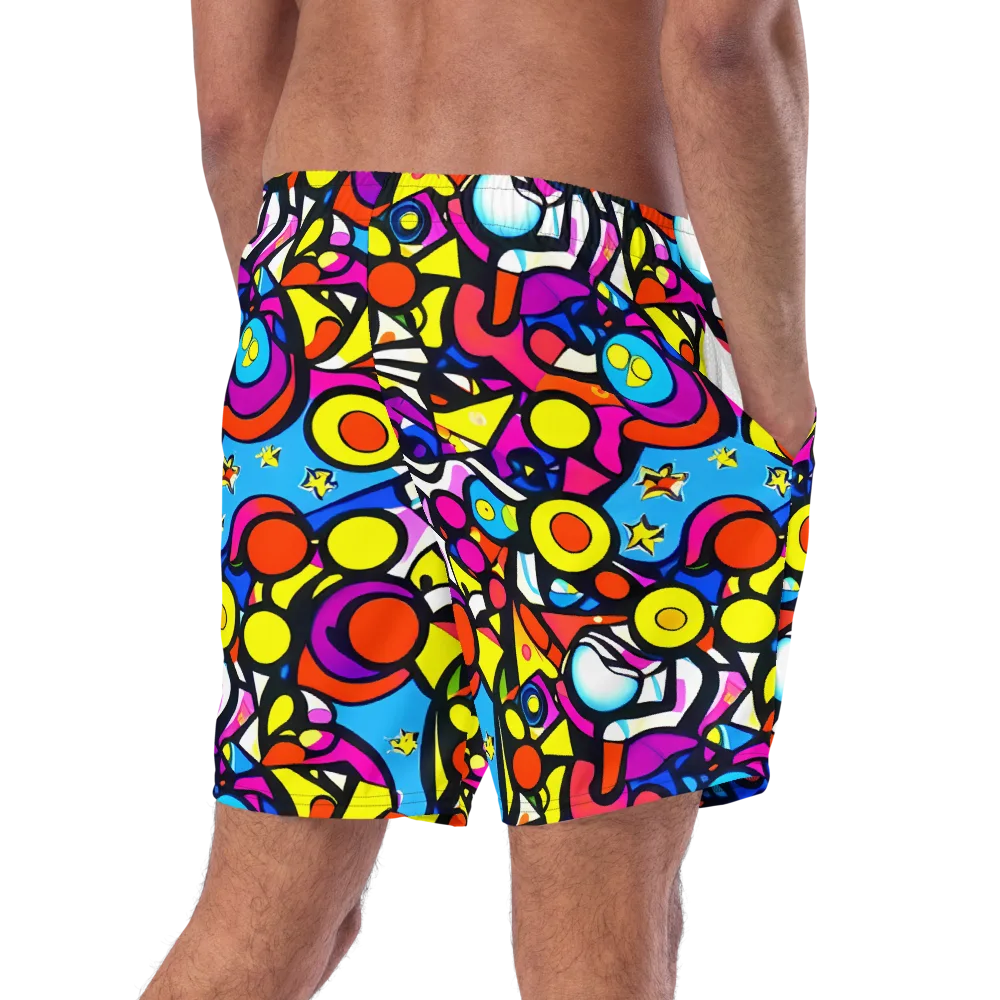 Eclectic Fantasy on Swim Trunks — Right Back