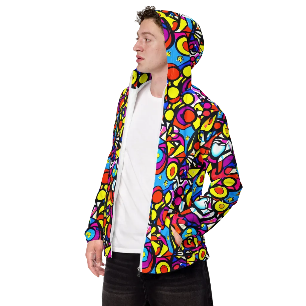 Eclectic Fantasy on Men's Windbreaker — Left Front