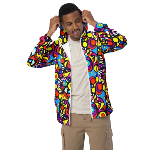 Eclectic Fantasy on a Men's Windbreaker