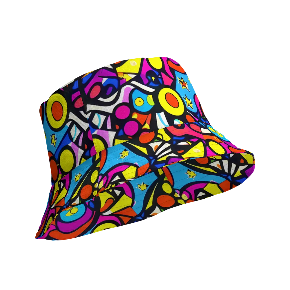 Eclectic Fantasy on Reversible Bucket Hat — Product details Outside