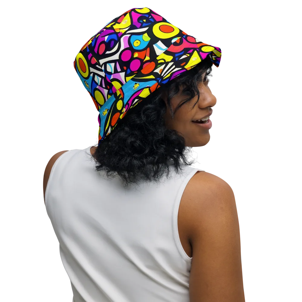 Eclectic Fantasy on Reversible Bucket Hat — Right Outside