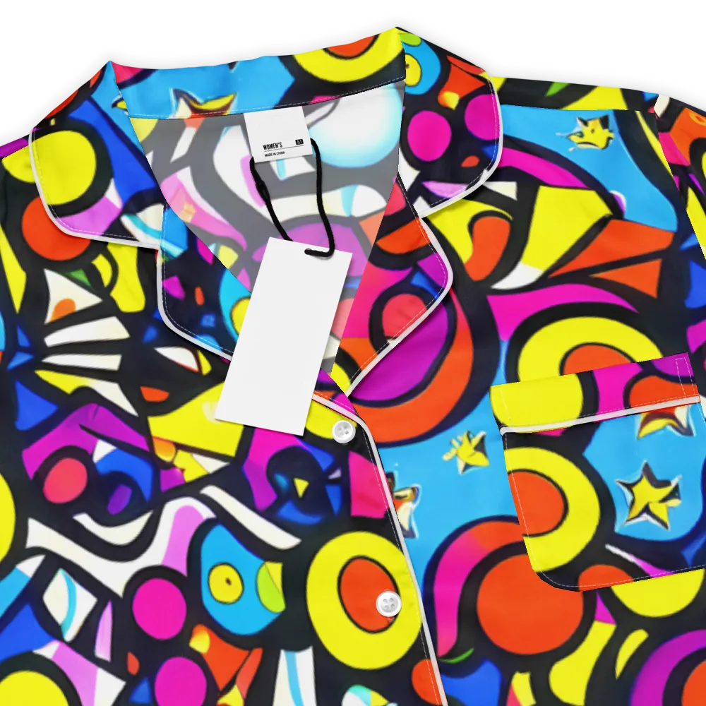 Eclectic Fantasy on Women's Short Sleeve Pajama Top — Product details
