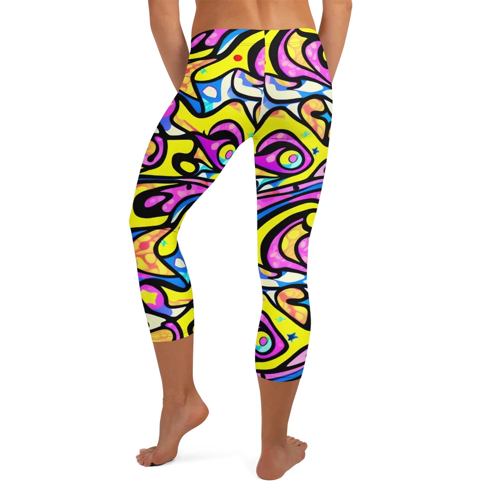 Britto's Odyssey on Capri Leggings — Back