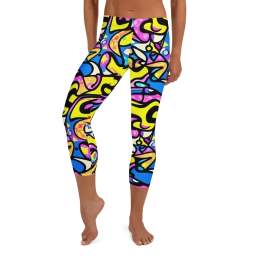 Britto's Odyssey on a Capri Leggings