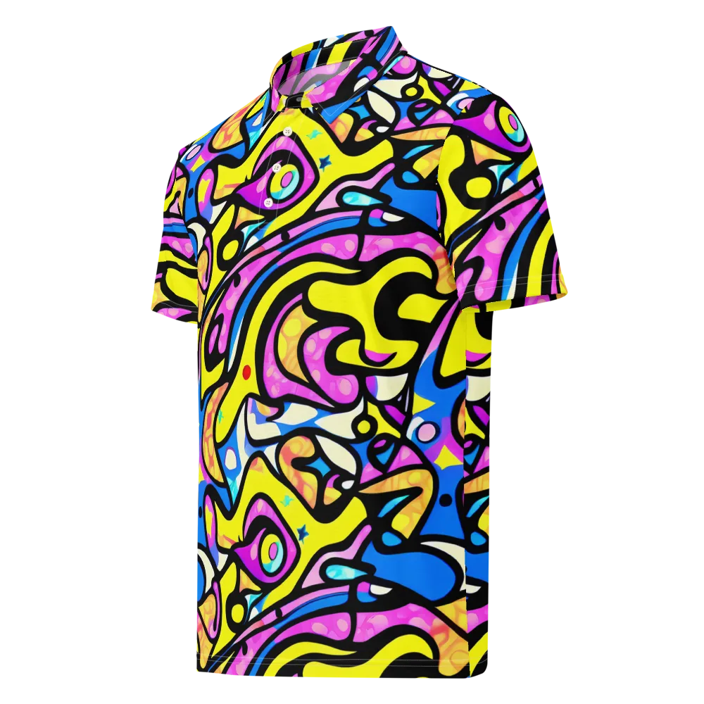 Britto's Odyssey on Men's Slim Fit Polo Shirt — Left Front