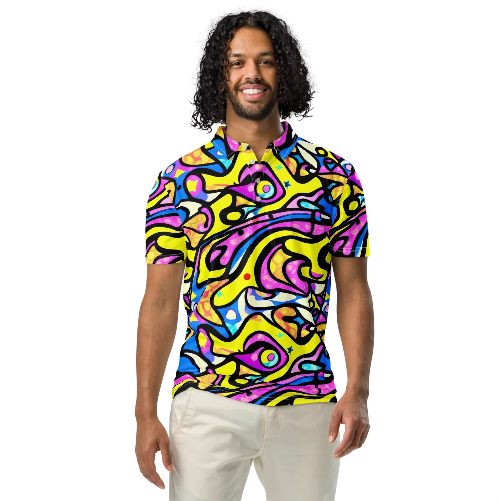 Britto's Odyssey on Men's Slim Fit Polo Shirt — Front