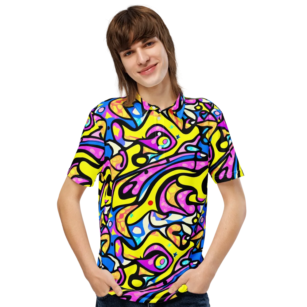 Britto's Odyssey on Men's Slim Fit Polo Shirt — Front