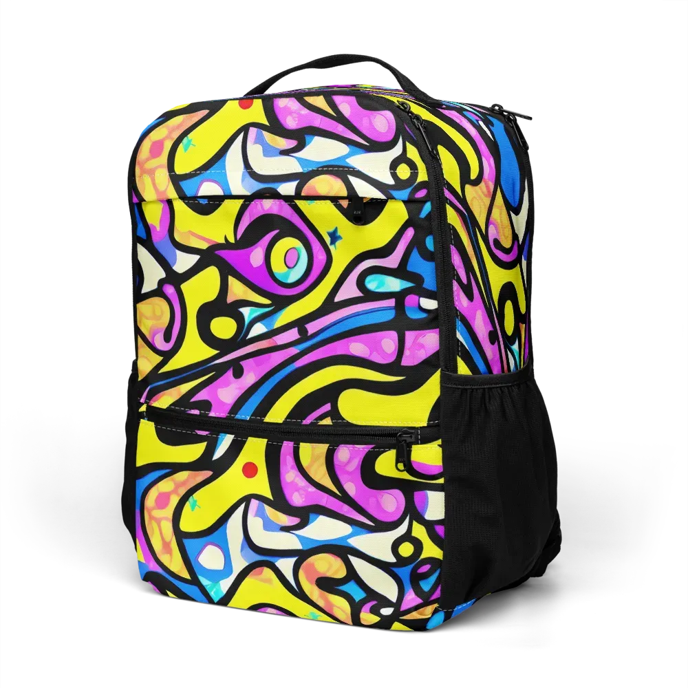 Britto's Odyssey on Utility Backpack — Left Front