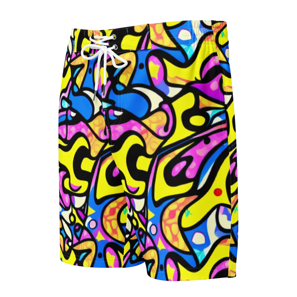 Britto's Odyssey on Men's Board Shorts — Front