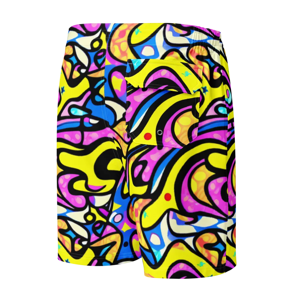 Britto's Odyssey on Men's Board Shorts — Back