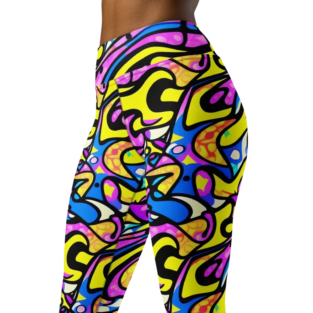 Britto's Odyssey on Yoga Leggings — Left Front