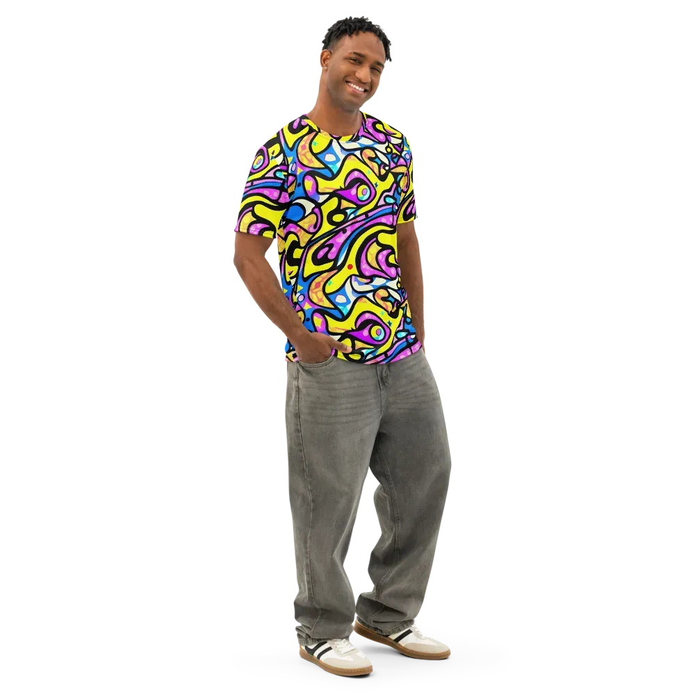 Britto's Odyssey on Men's Cotton Crew Neck T-Shirt — Right Front