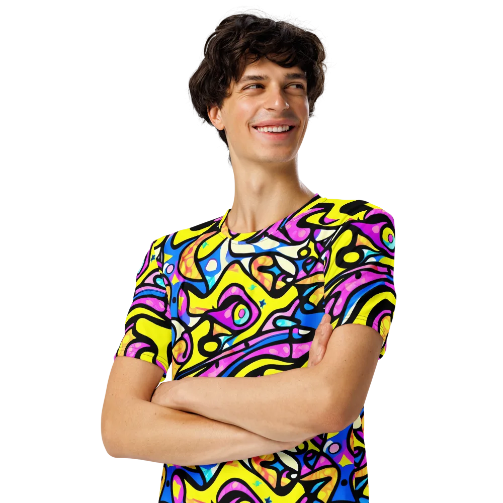 Britto's Odyssey on Men's Crew Neck T-Shirt — Left Front