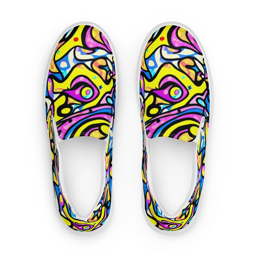 Britto's Odyssey on Men's Slip-On Canvas Shoes — Front