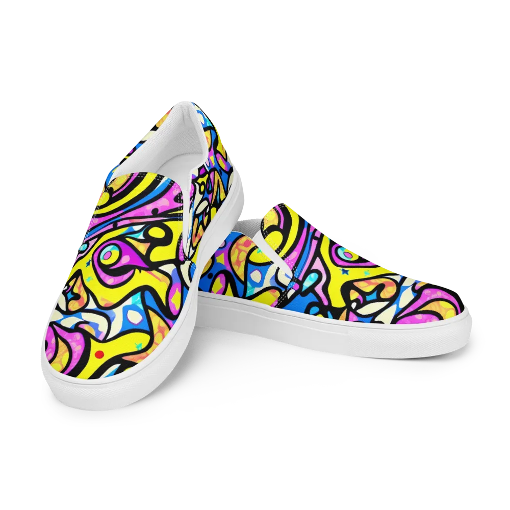 Britto's Odyssey on Men's Slip-On Canvas Shoes — Left Front